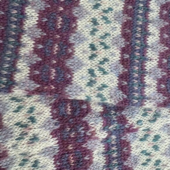 Vintage Knitted  Set of 3 Scarf Hat Beret Gloves NORDIC STYLE  Winter - Picture 6 of 14